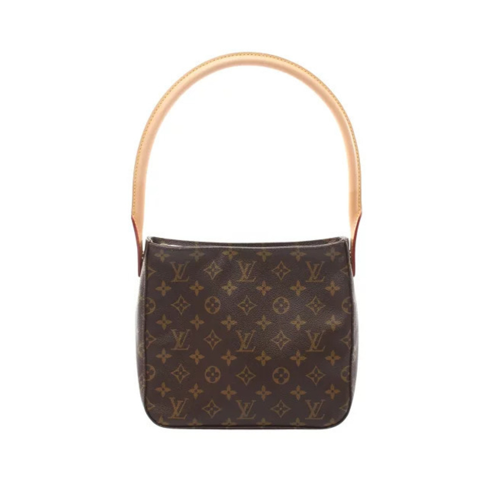 Louis Vuitton Looping Shoulder Bag Canvas Leather Monogram Brown